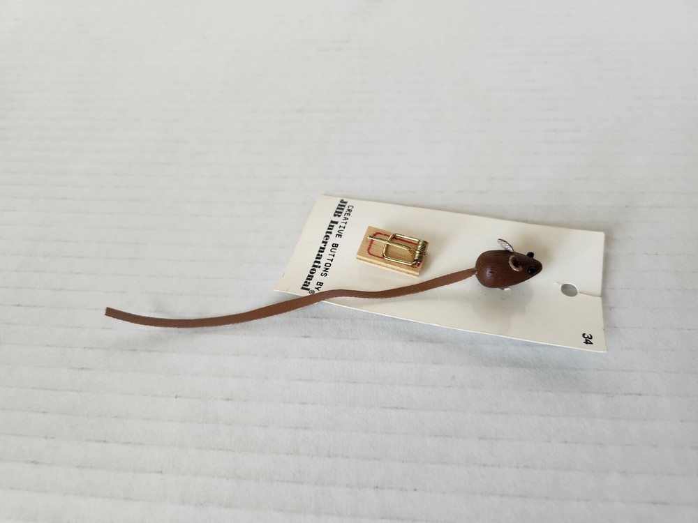 JHB International Button Mouse And Mouse Trap 2 Piece Novelty