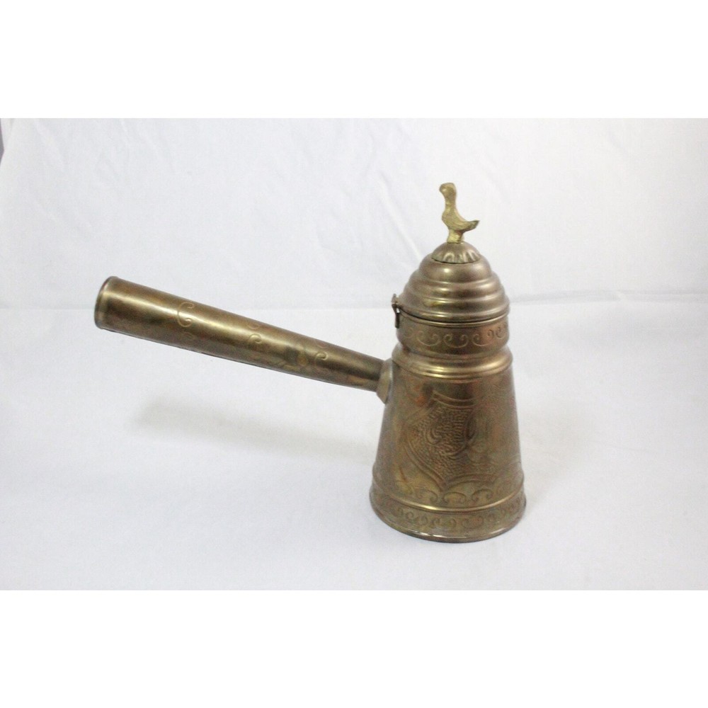 Vintage Brass Turkish Coffee Set- 8 Pieces