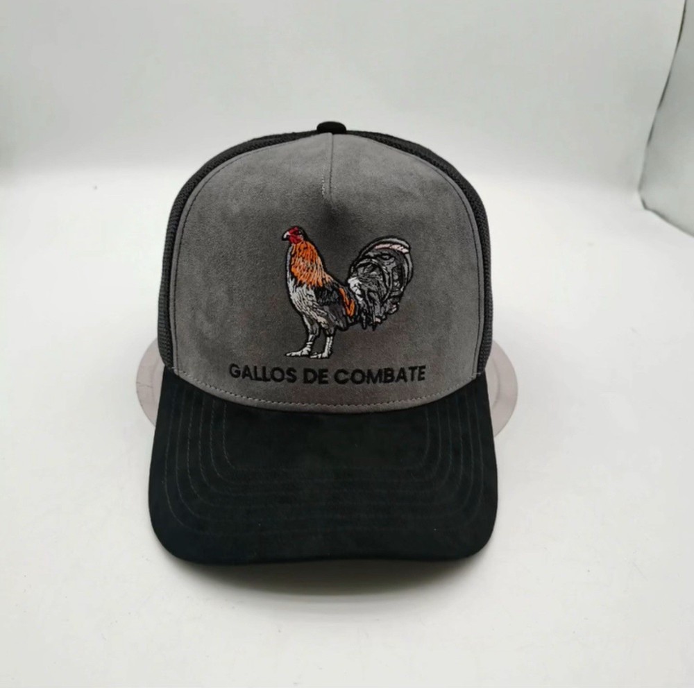Gamefowl Snapback Hat  Black And Grey