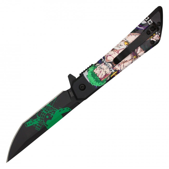 8" Zoro One Piece Spring Assisted Folding Pocket Knife EDC