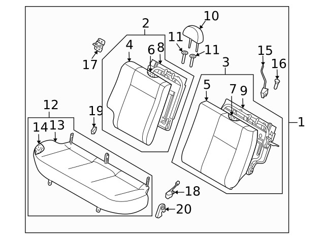 Genuine GM Seat Back Cover 96890456