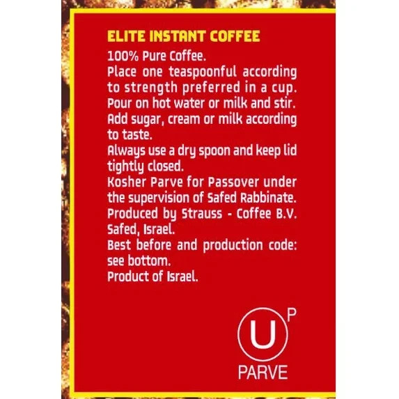 Elite Instant Pure Coffee, 7ounce Tin...