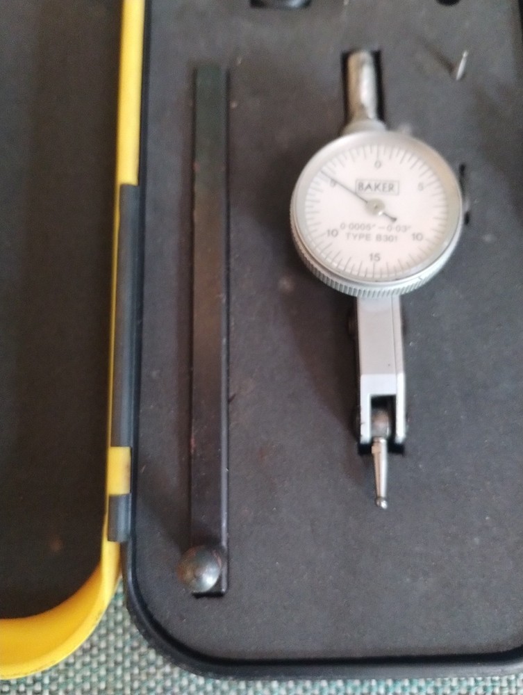 Baker B301 Dial Test Indicator Set 0.0005" Grads w/Case