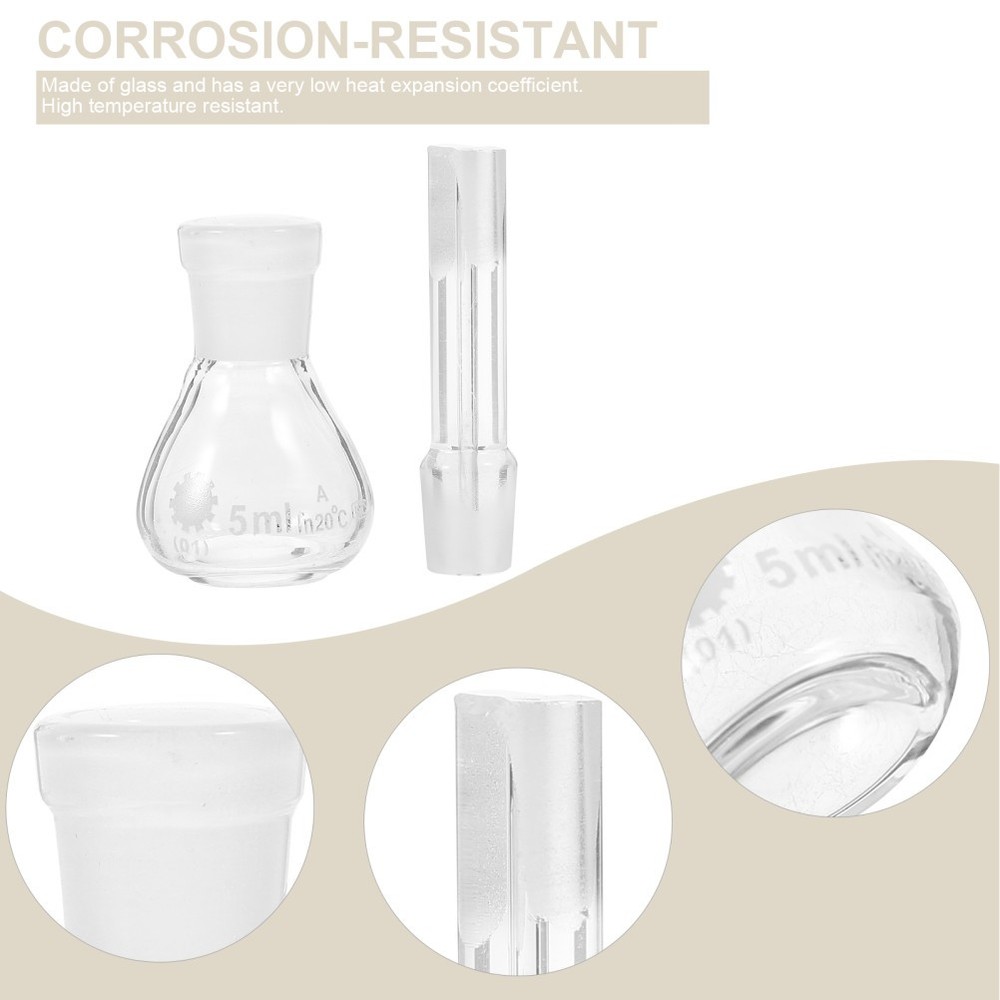 Gravity Bottle Pycnometer Glass Reagent Sealed Empty Bottles with Stoppers