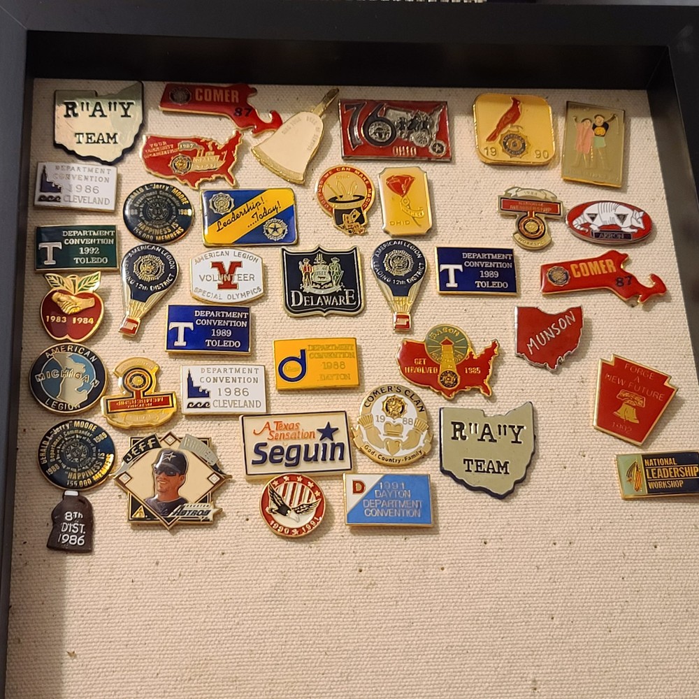 Wall Hanging Of Various Pins