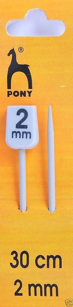 Pony Classic Knitting Pins Single Ended 30cm x 2mm