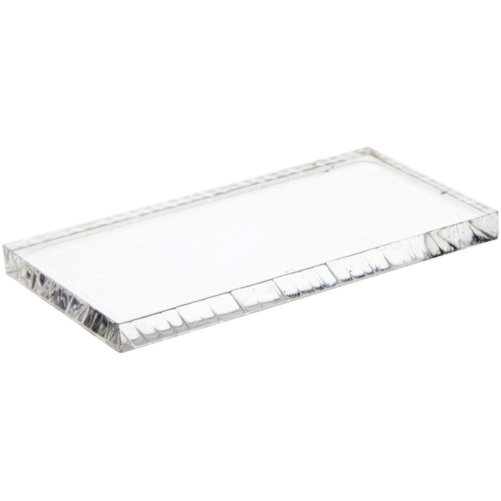 Plymor Clear Acrylic Rectangular Display Base, 3" W x 1.5" D x 0.25" H