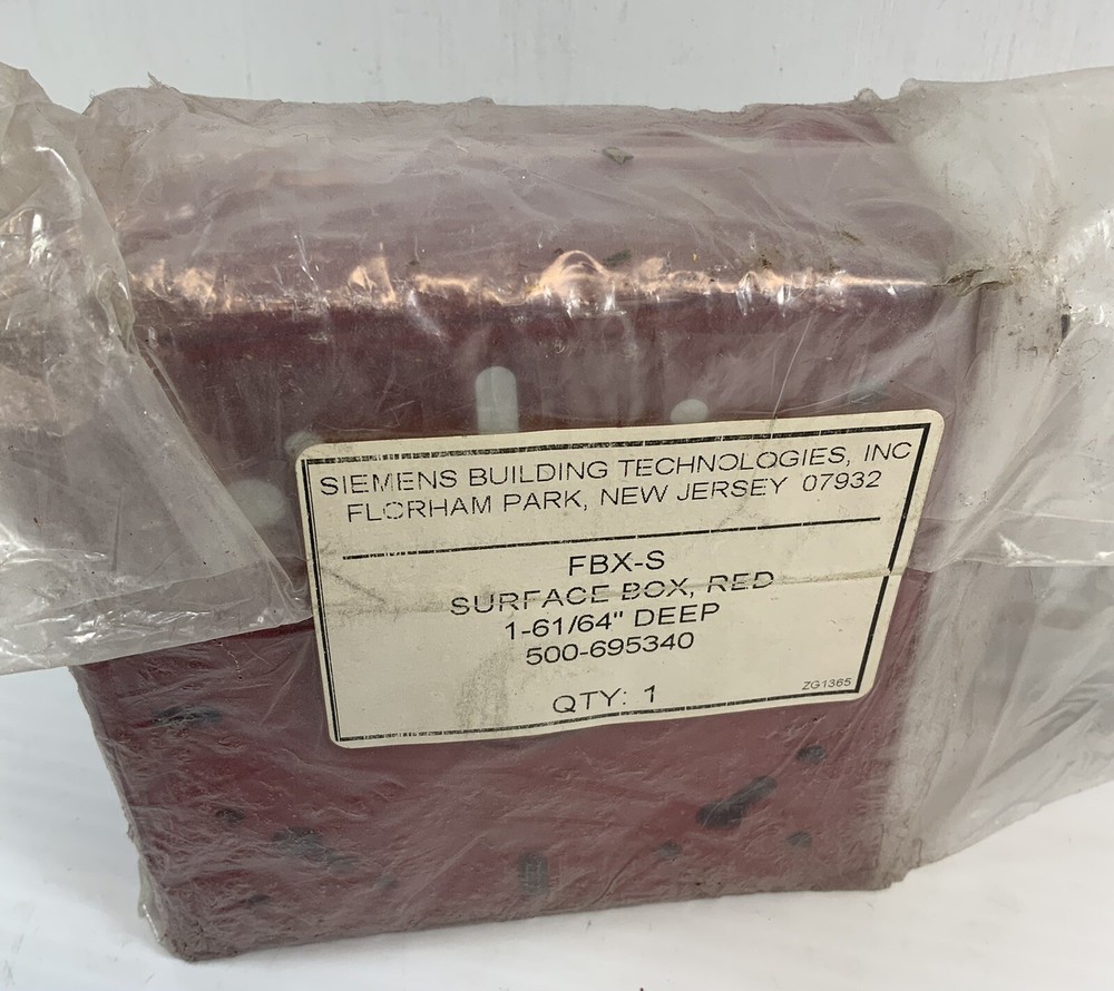 (NEW)  SEIMENS FBX-S Red Fire Alarm Surface Mount Back Box