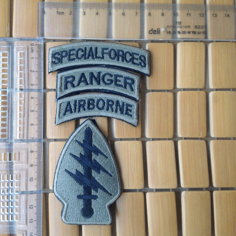 USA Special Forces & Airborne &Ranger Tabs Embroidered Hook & Loop PATCH