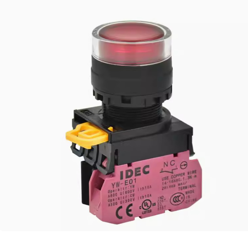 1PC NEW IDEC Self-reset button switch without light YW1L-MF2E01 blue 1NC #LL