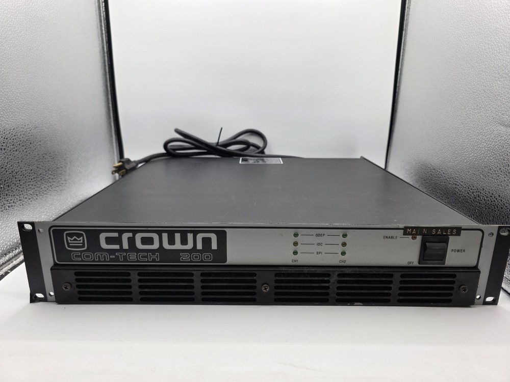 Crown Com-Tech 200  2/Ch Stereo Pro Power Amplifier 100 Watts per channel