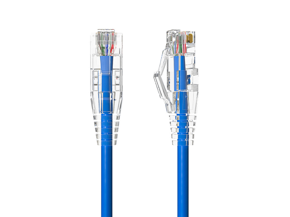 4ft Slim Cat6a 28AWG UTP Ethernet Network Patch Cable, Blue