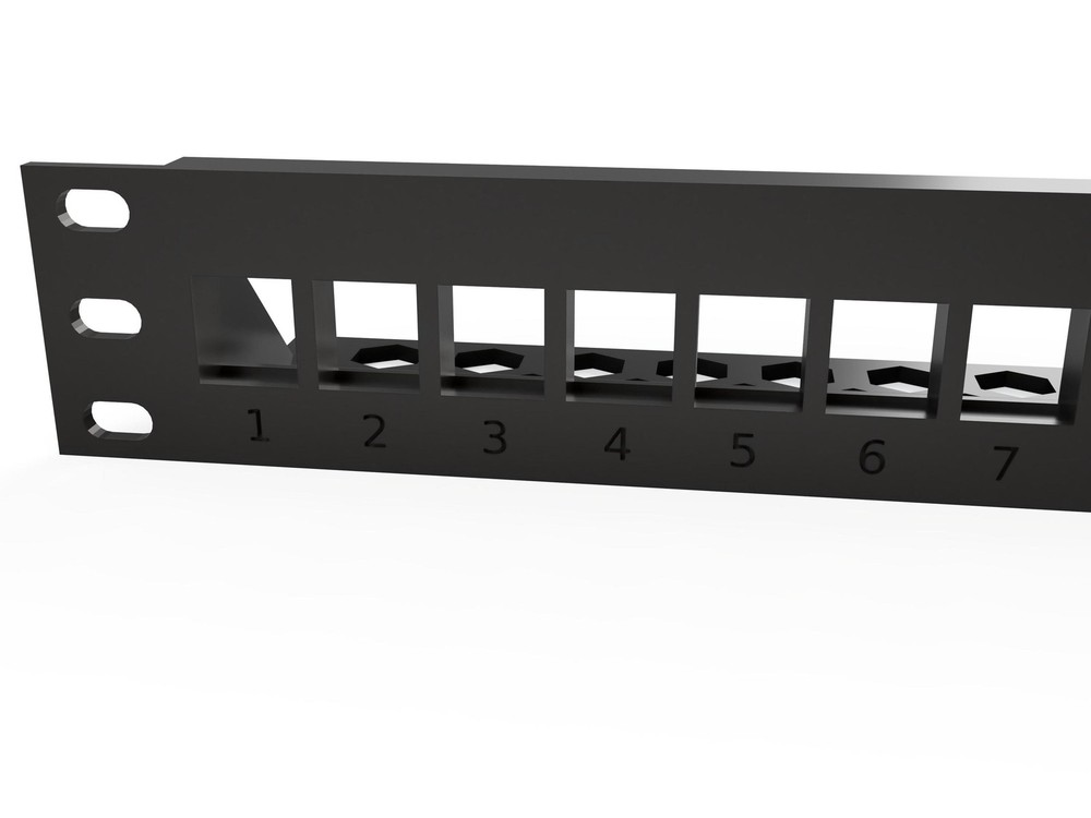 10" Rack Mount Patch Panel - 12 Keystone