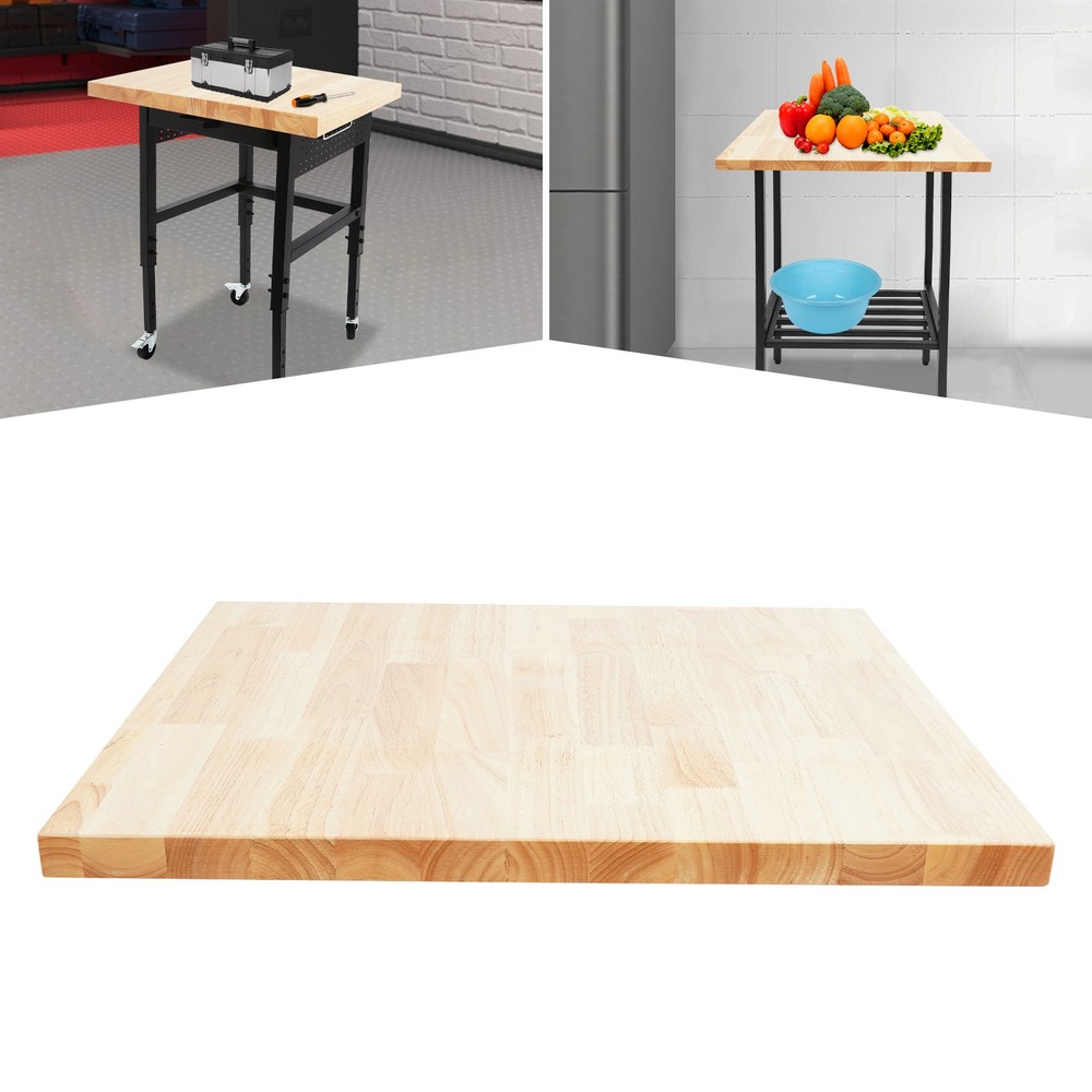 Modern Rectangular Countertop Rubber Wood Countertop Standard Countertop