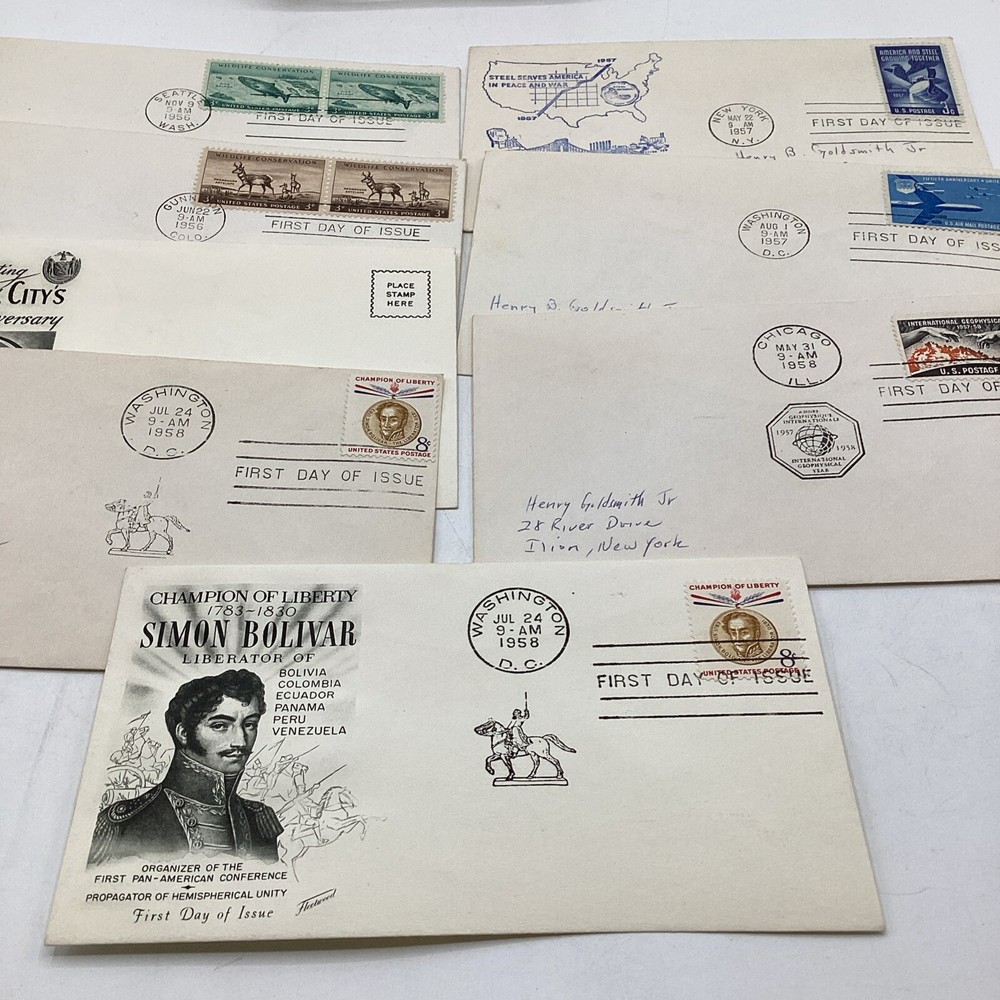 (9) Vintage 1950’s First Day Issue Lot