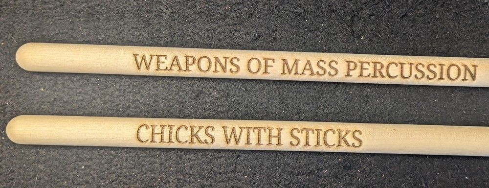 Customized Drumsticks Personalized Engraved Drum Sticks 1PAIR Gift for Musician 