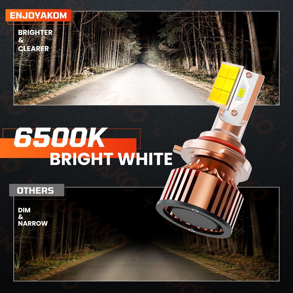 For Honda Accord 1990-2012 4Pcs CSP LED Headlight Bulb Kit High&Low Beam 6500K