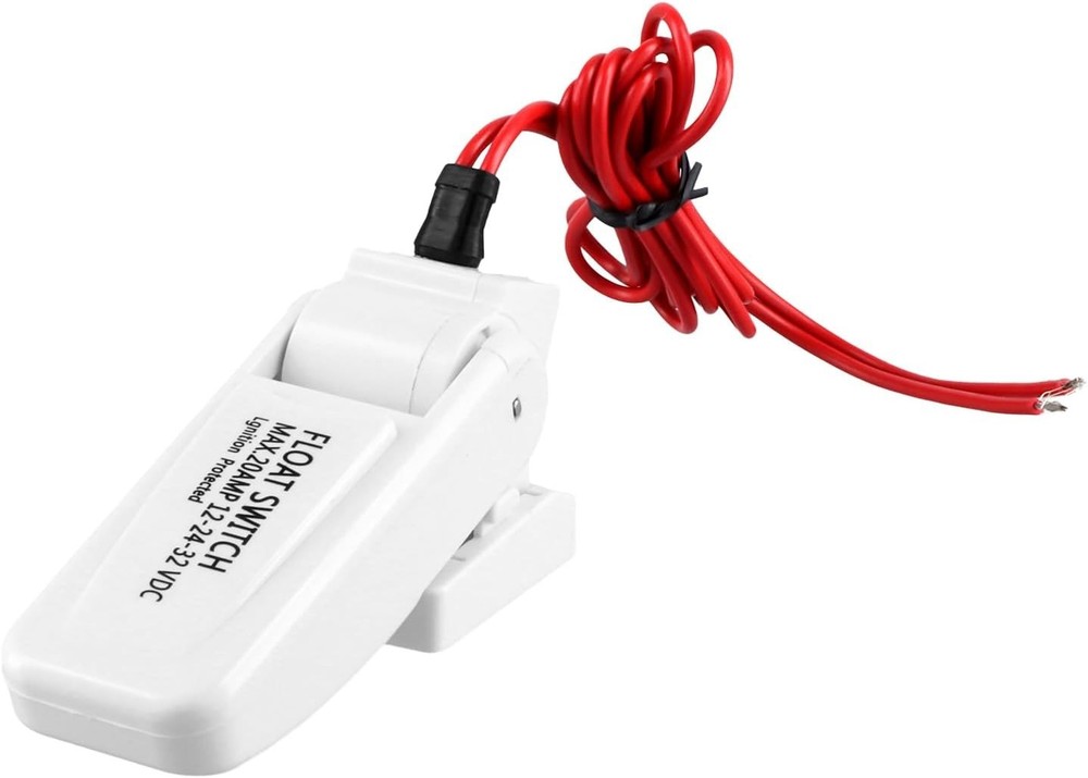 QWORK 2 Pack Heavy-Duty Automatic Boat Bilge Pump Float Switch | Moisture...