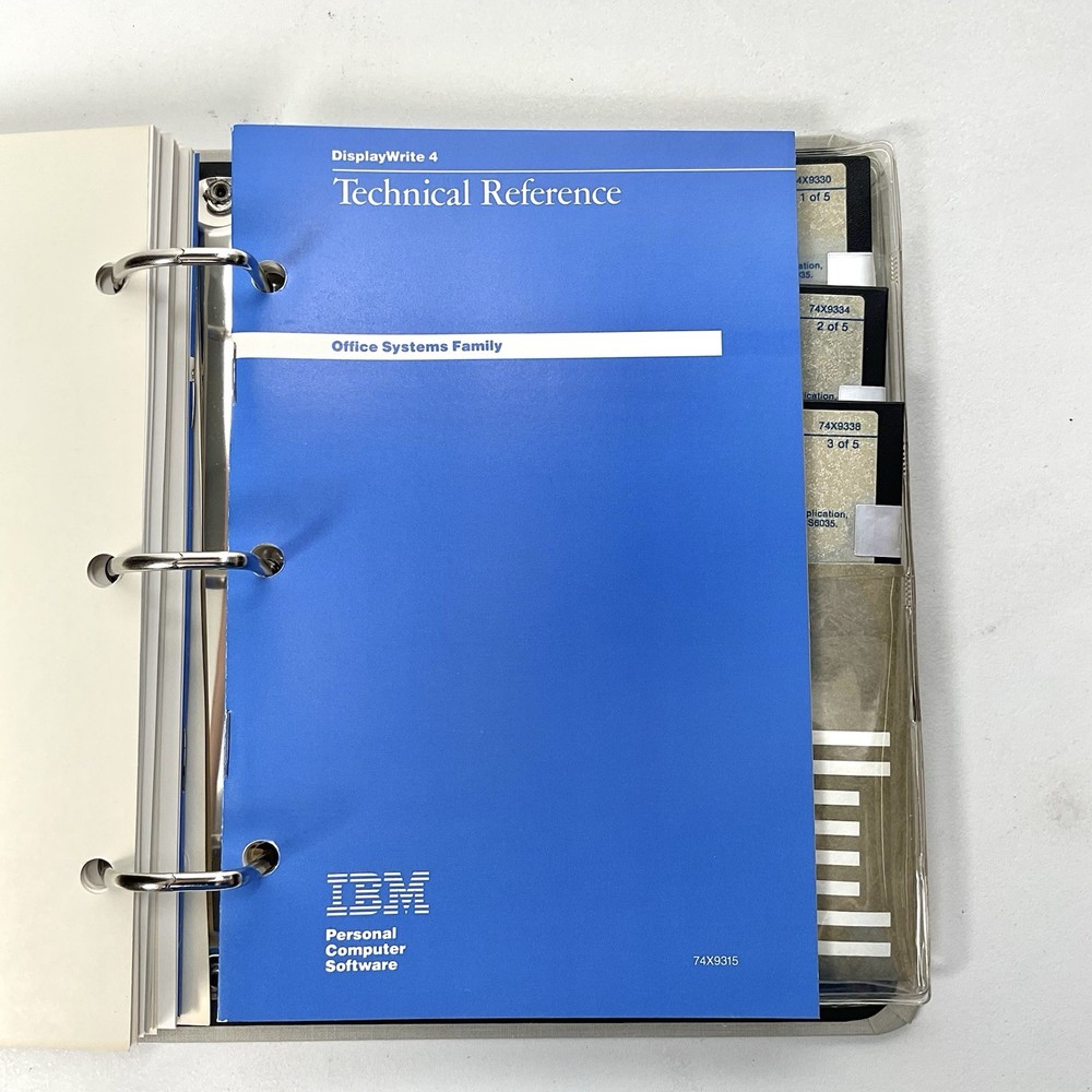 IBM PC Software DisplayWrite Series 4 Office Systems Family 5.25” Diskette