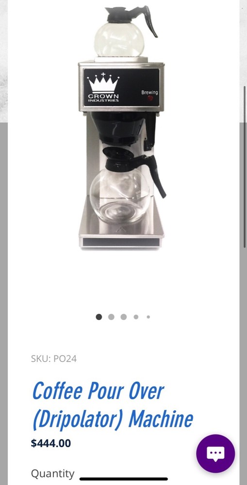 Crown Industries Pour Over Coffee Machine (dripolater)
