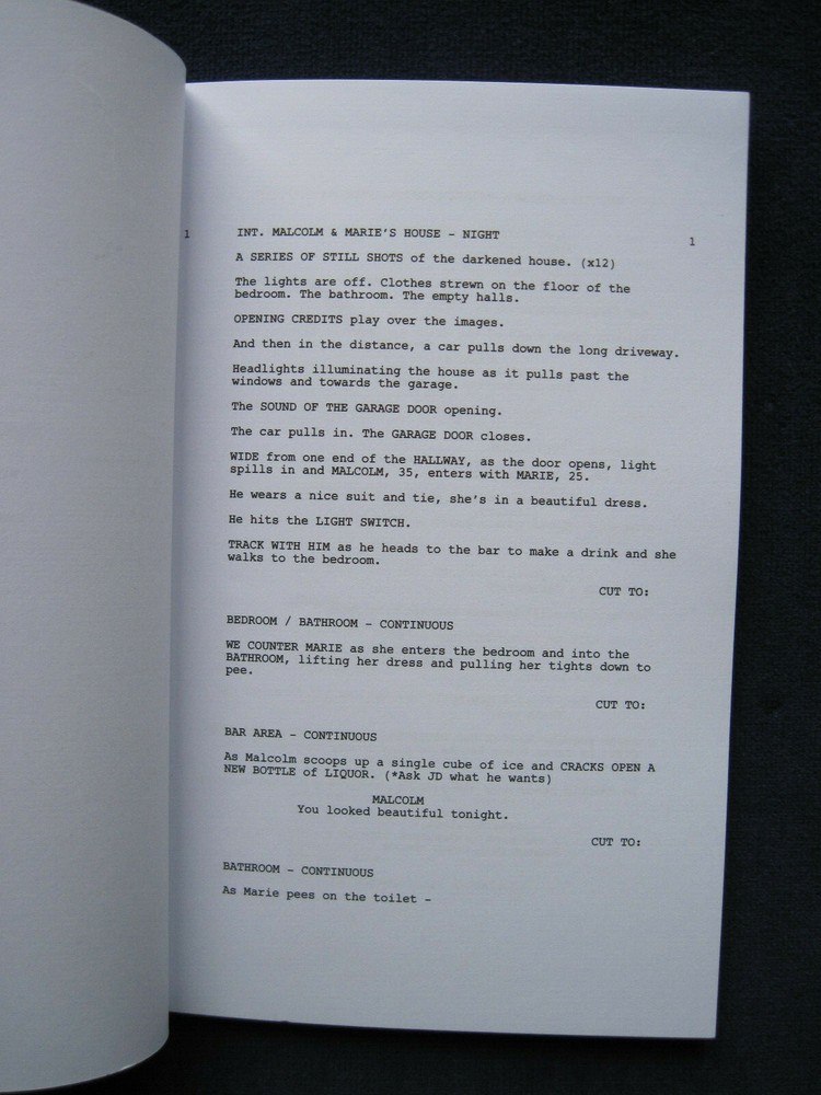 MALCOLM & MARIE by SAM LEVINSON - OSCAR CONSIDERATION SCRIPT - PB, 1st Edition