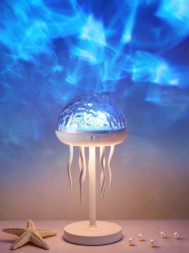 Fuloon Projection Lamp with Remote Control, Adjustable Jellyfish Shaped Table...