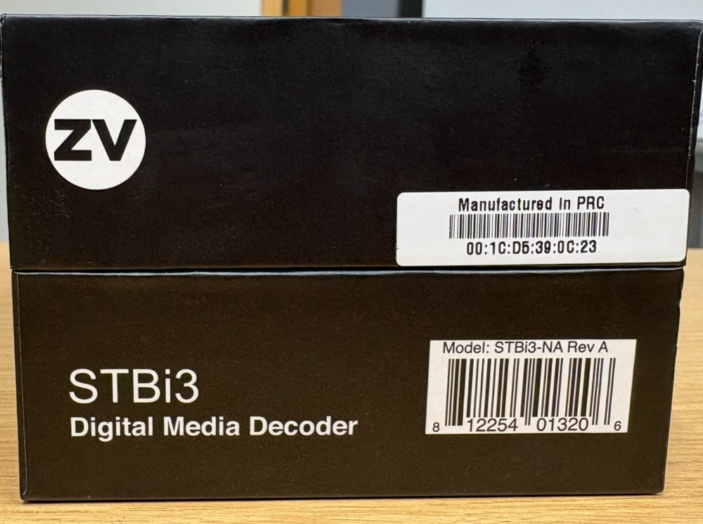 ZeeVee STBI3 IP & Broadcast Streaming Content Decoder (P/N: STBi3-NA)
