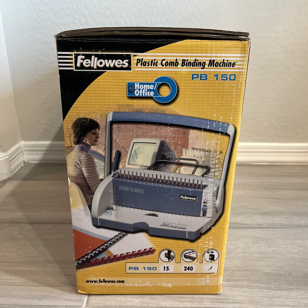 Fellowes PB 150 Plastic Comb Binding/Punching Machine Brand New In Box