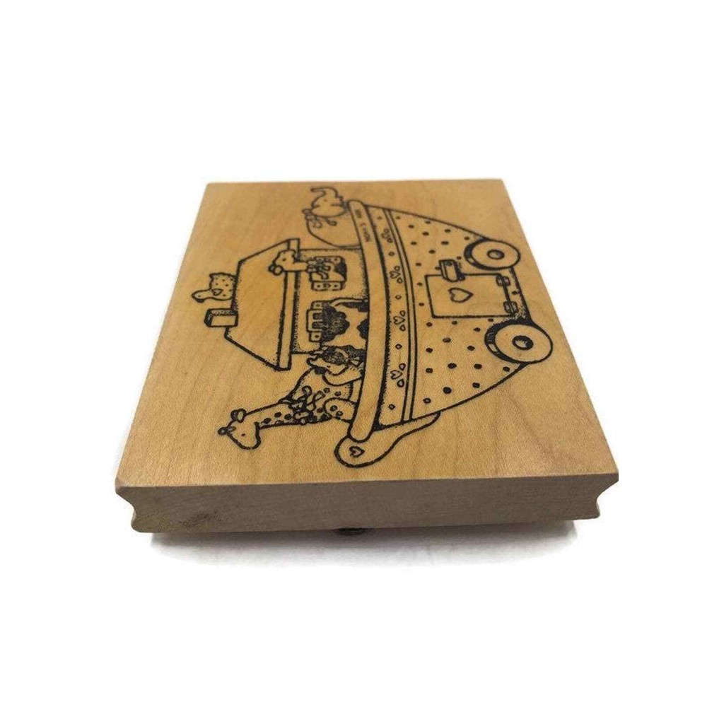 Noahs ark rubber stamp