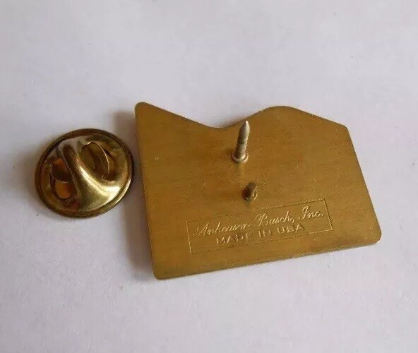 Anheuser-Busch Support America Beer Advertisement A & Eagle Logo Lapel Pin Back