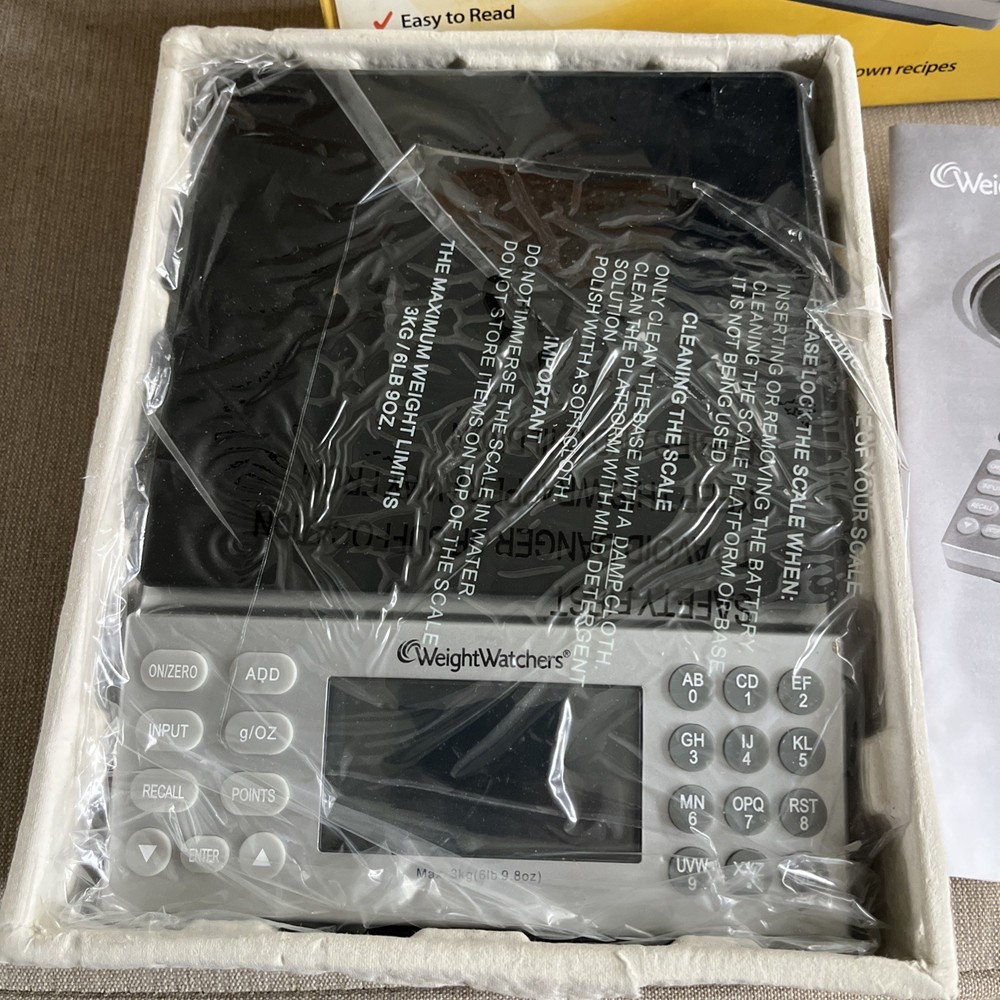 Weight Watchers Electronic Food SCALE w/Points Values Database LARGE DISPLAY NEW