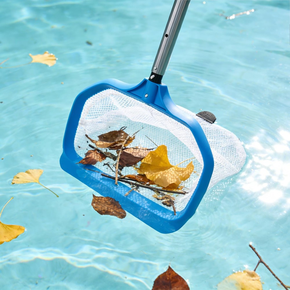 Pool Skimmer Net with Front Double Layer Net, Ultra Fine Mesh Diamond Netting...