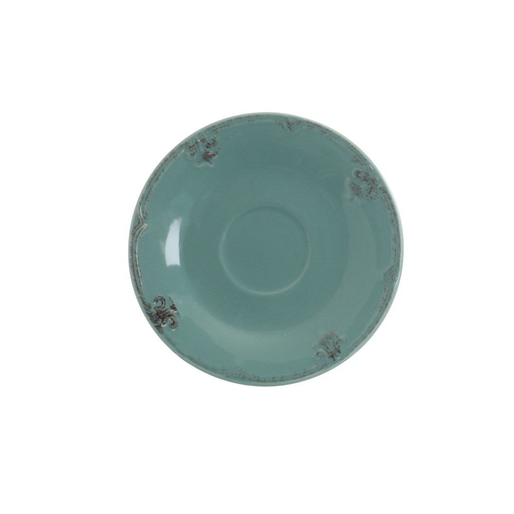 Fleur De Lys 20-Piece Dinnerware Set in Turquoise