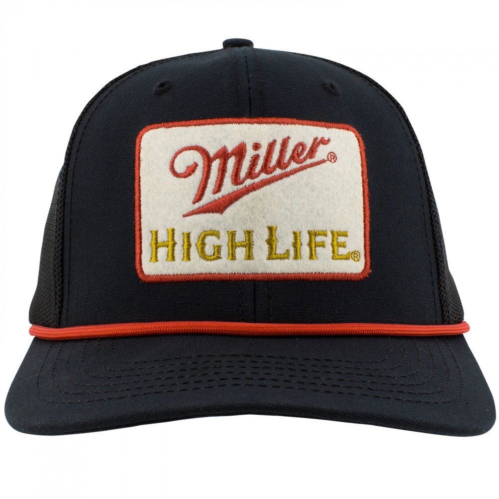 Miller High Life Canvas Embroidered Felt Patch Hat Multi-Color