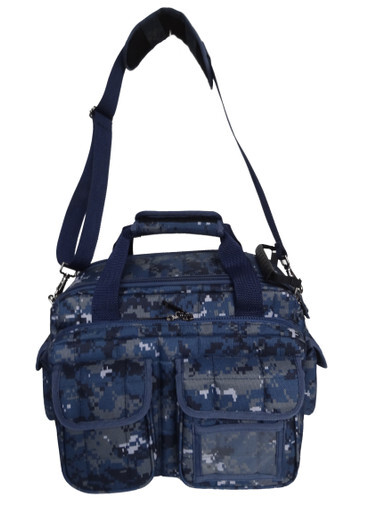 Explorer Navy Digital Quilted Padded Bag, Medium