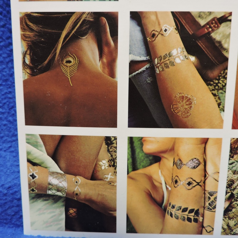 Flash Tattoos Authentic Metallic Temporary Jewelry Inspired Tattoos - Sofia