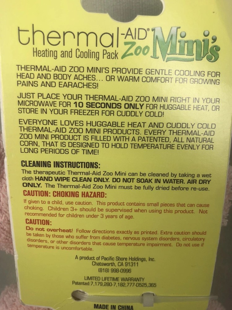 Thermal-Aid Zoo Tiny ELEPHANT Heating and Cooling Pack, MINI-ELEPHANT, 1 Count