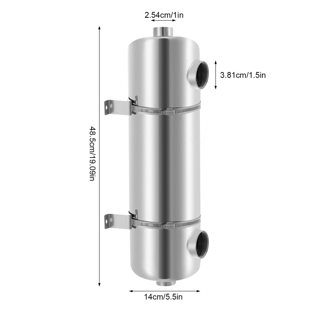 MF-200 HEAT EXCHANGER @ 304 Stainless Steel for SWIMMING POOL POND & SPA Bath