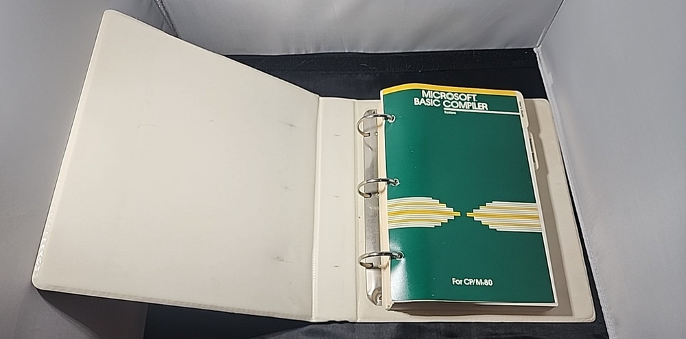 Vintage 1981 Microsoft BASIC Compiler Manual & Binder - CP/M-80 NO DISKS