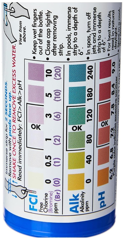 LaMotte Insta Test 3 Swimming pool Test Strips, 50 Strips