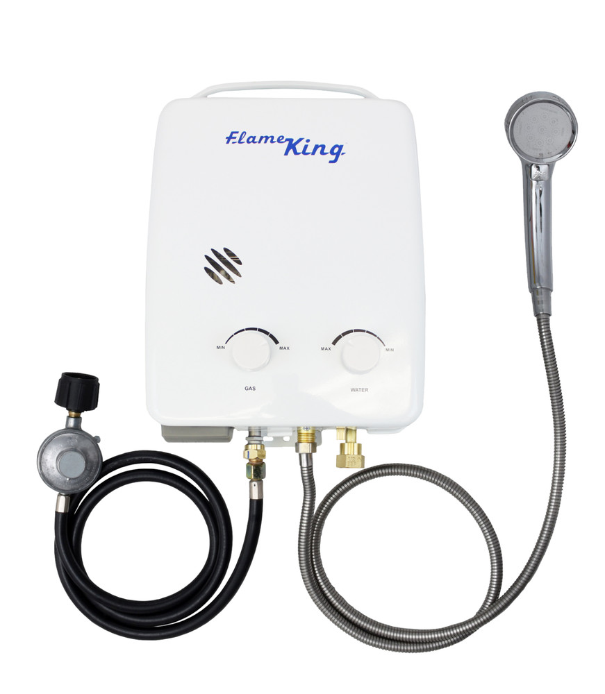 Portable Tankless Water Heater Propane 5L 1.32GPM at 34,000 BTU, Instant Shower
