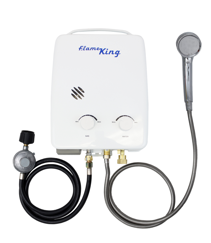 Portable Tankless Water Heater Propane 5L 1.32GPM at 34,000 BTU, Instant Shower