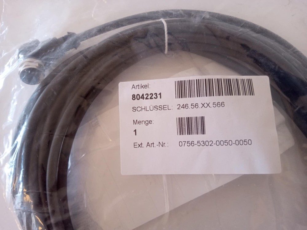 WAGO 756-5302-0050-0050, Sensor/Actuator cable; M12A socket; angled; 5-pole;