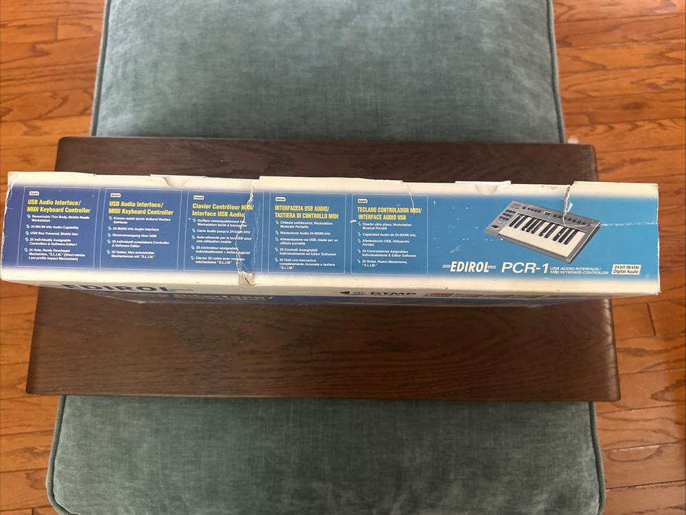 Edirol PCR-1 USB Audio Interface/ Midi Keyboard Controller Silver 24 Bit 96 kHz