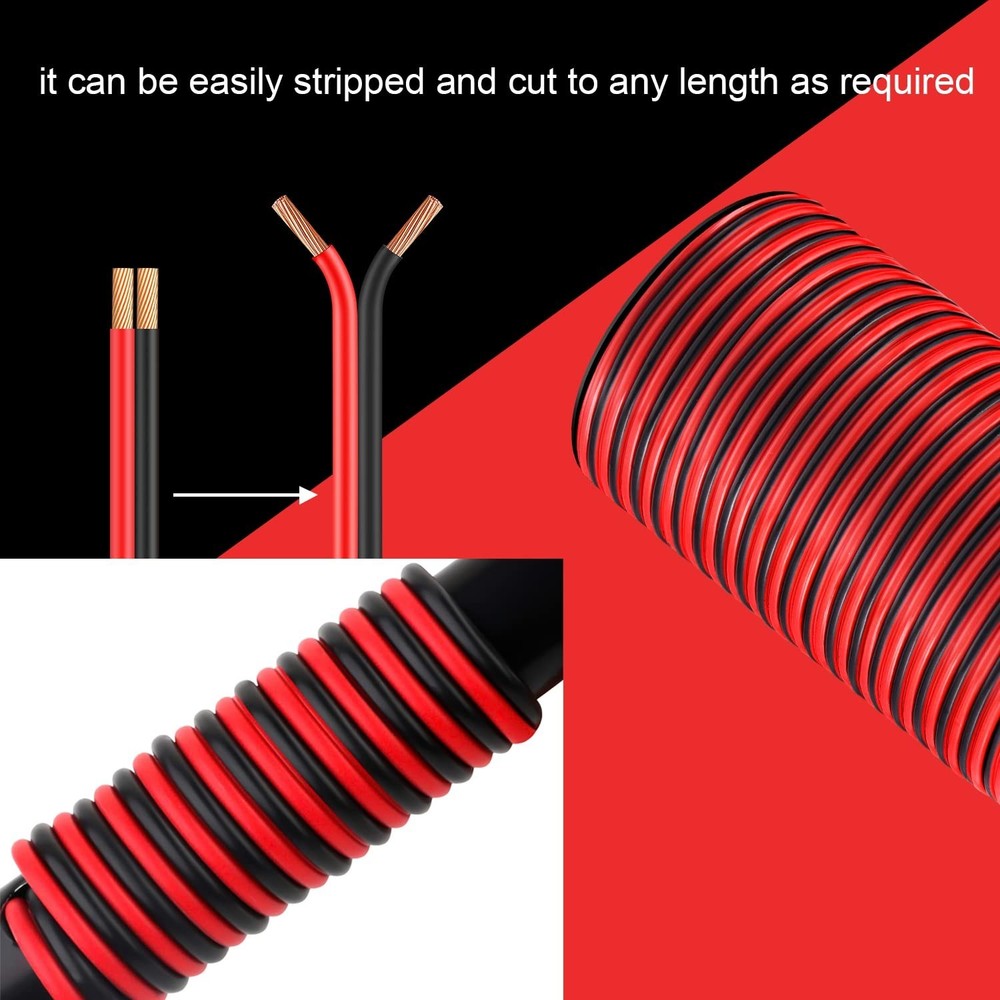 Versatile 18AWG 100FT Dual Conductor Wire - Perfect for Electrifying Projects