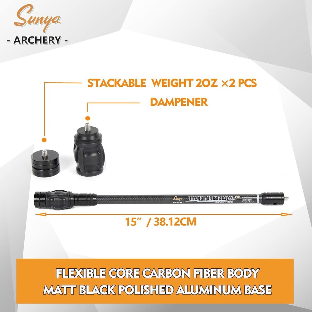 Carbon Fiber Archery Bow Stabilizer Kit