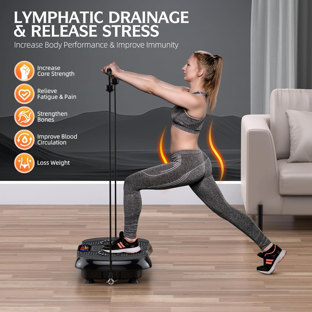Vibration Plate Exercise Machine, Full Body Workout Platform for Home Use