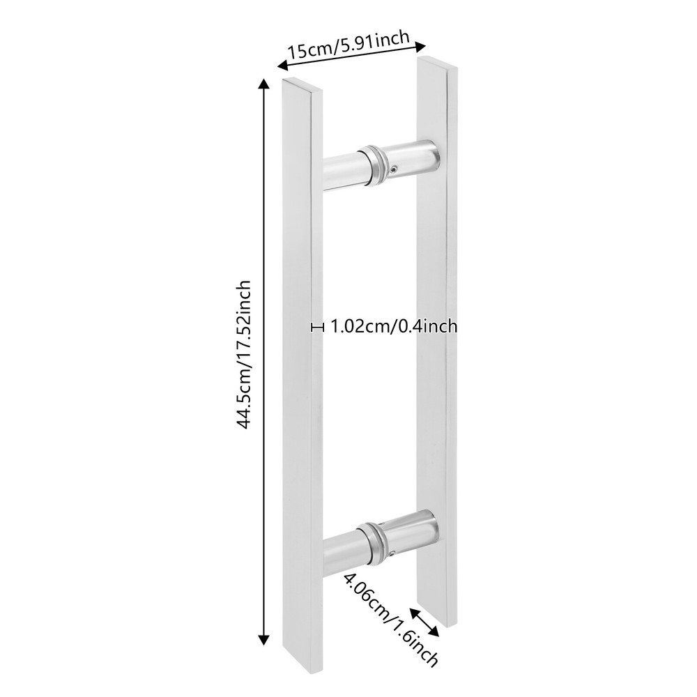 Pull Push Sliding Barn Door Handles H Shape Door Pull Handle Stainless Steel