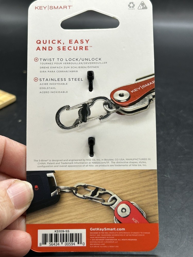 KeySmart Quick Disconnect S-Biner Microlock Interchange Me KeyCollar Detachable