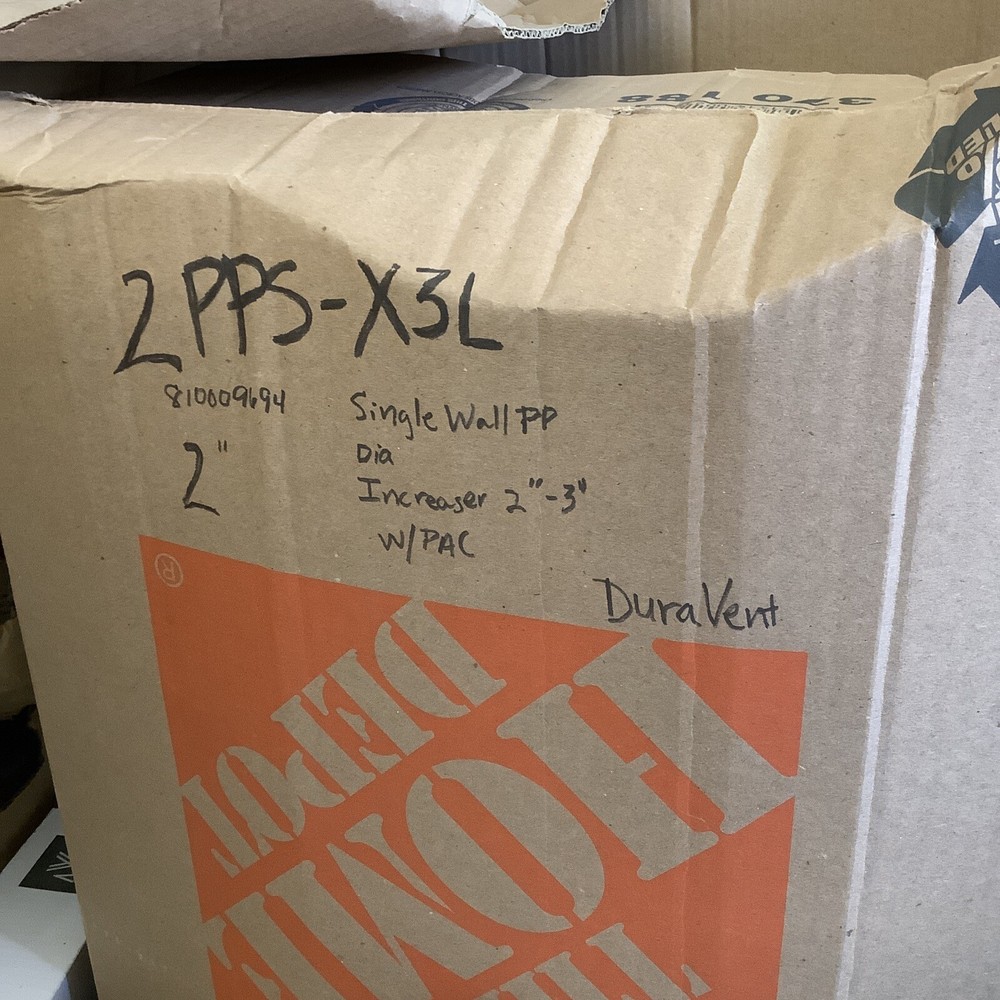 DuraVent PolyPro Gas Vent Single Wall Increaser 2" to 3" Diameter 2PPS-X3L A3